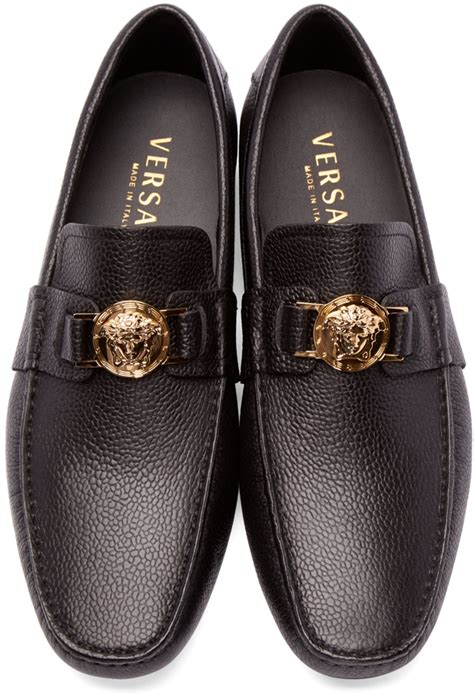 black messiah versace|Medusa leather loafers in black .